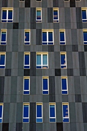 Dettagli geometrici del nuovo edificio in via Celoria, 18